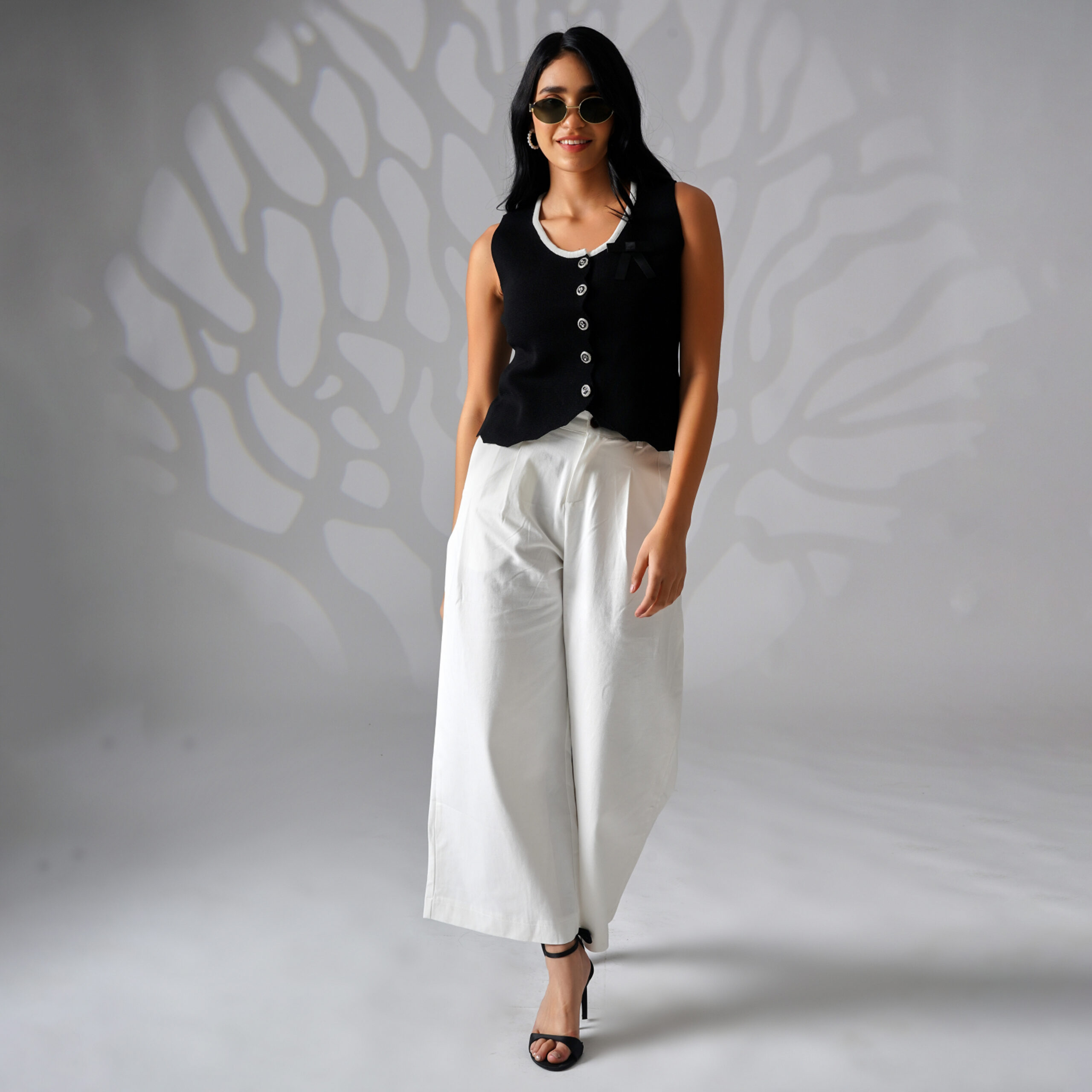 chic button up tank top